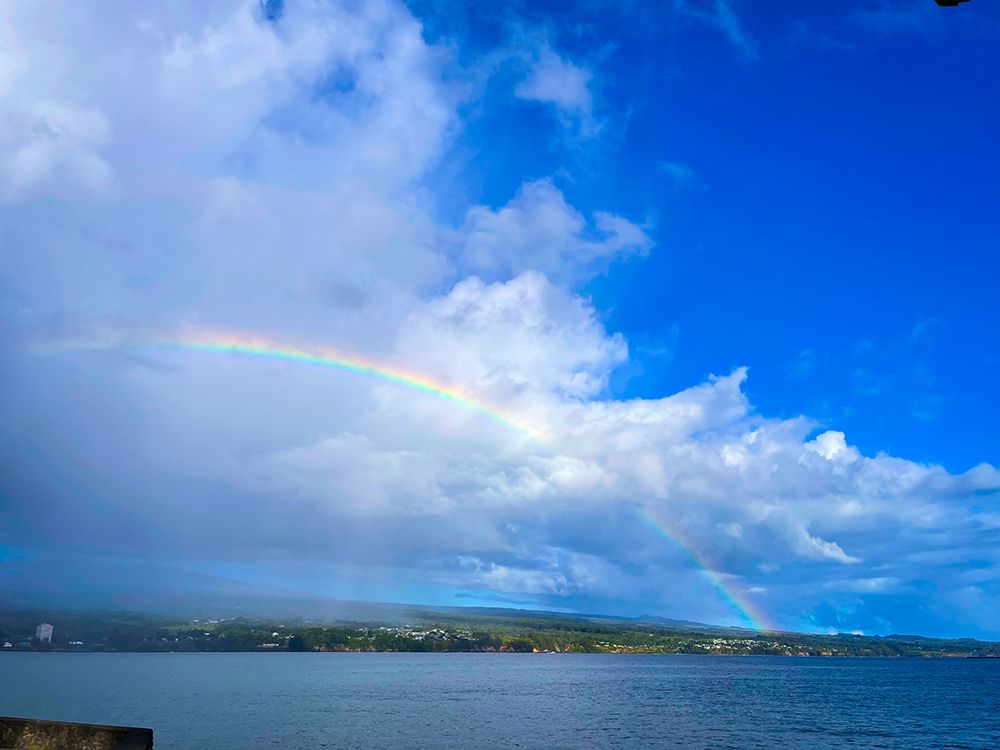 Hilo Bay Mauna Kea Rainbow Hug art print by Melissa Nebula for $57.95 CAD