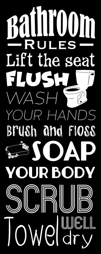 Bath Rules BW art print by Marcus Prime for $57.95 CAD