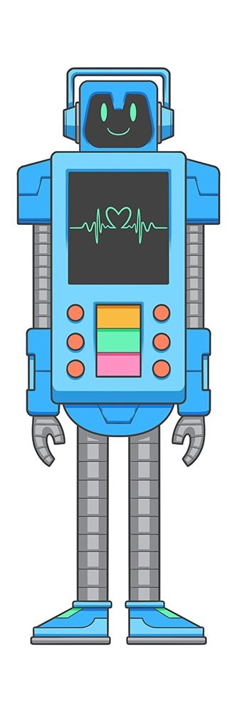Heart Beat Bot art print by Marcus Prime for $57.95 CAD