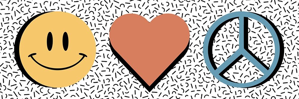 Happy Love Peace art print by Marcus Prime for $57.95 CAD