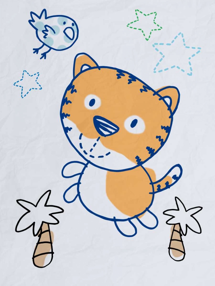 Playful Tiger art print by Marcus Prime for $57.95 CAD