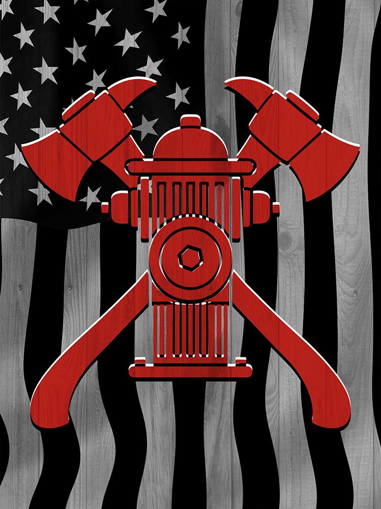 American Firefighter art print by Marcus Prime for $57.95 CAD