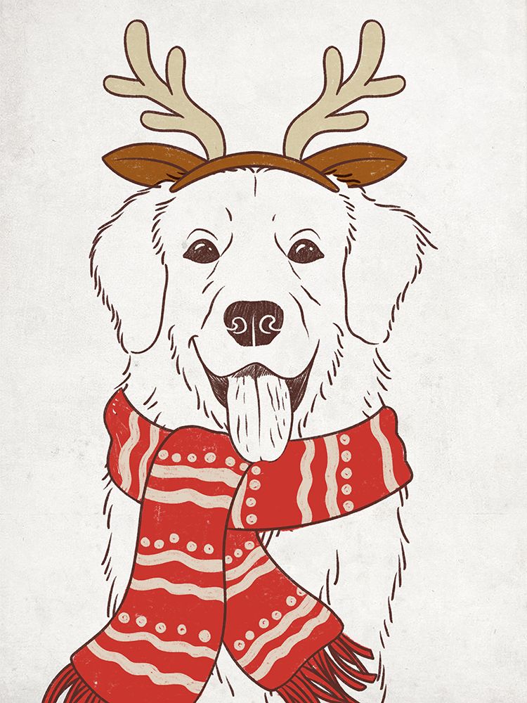 Holiday Pup art print by Marcus Prime for $57.95 CAD