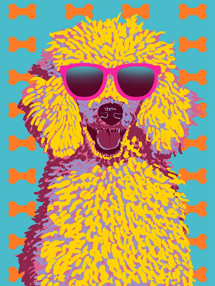 Colorful Poodle V2 art print by Marcus Prime for $57.95 CAD