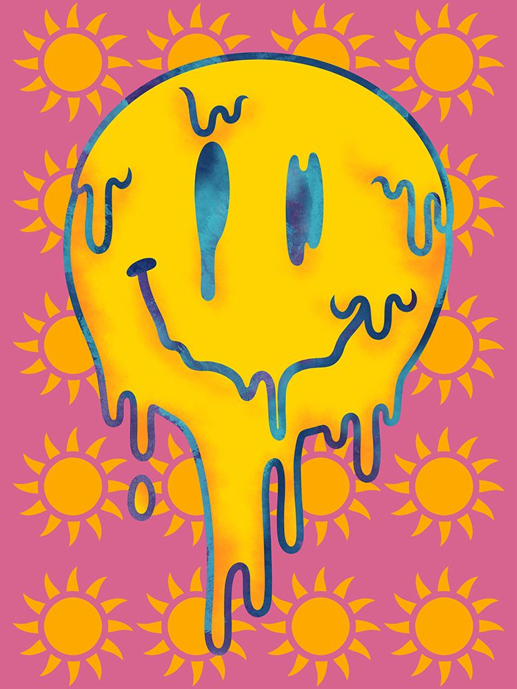 Melting Smiley Face 2 art print by Marcus Prime for $57.95 CAD