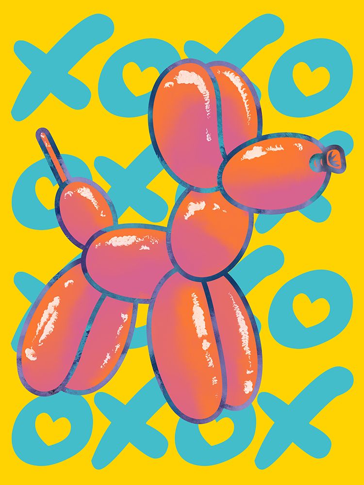XOXO Balloon Dog art print by Marcus Prime for $57.95 CAD