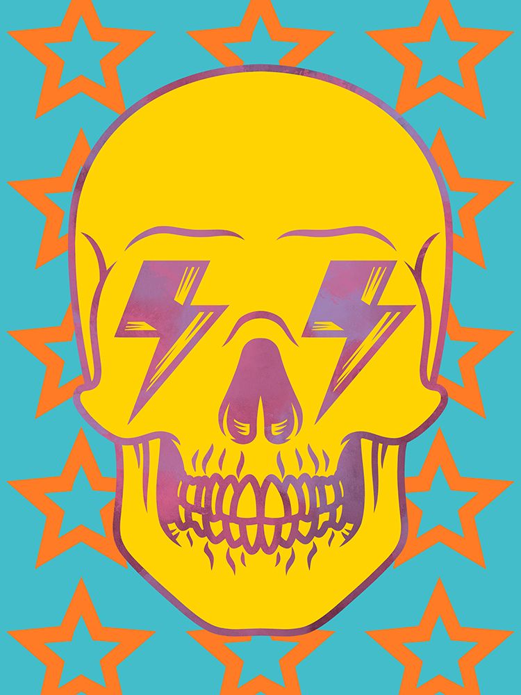Lightning Skull art print by Marcus Prime for $57.95 CAD