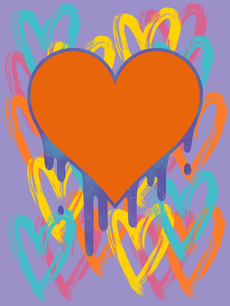 Painted Hearts 2 V2 art print by Marcus Prime for $57.95 CAD