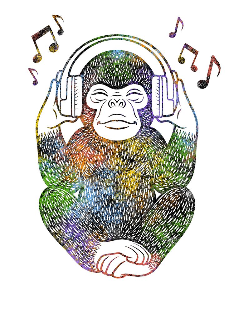 Musical Monkey art print by Marcus Prime for $57.95 CAD