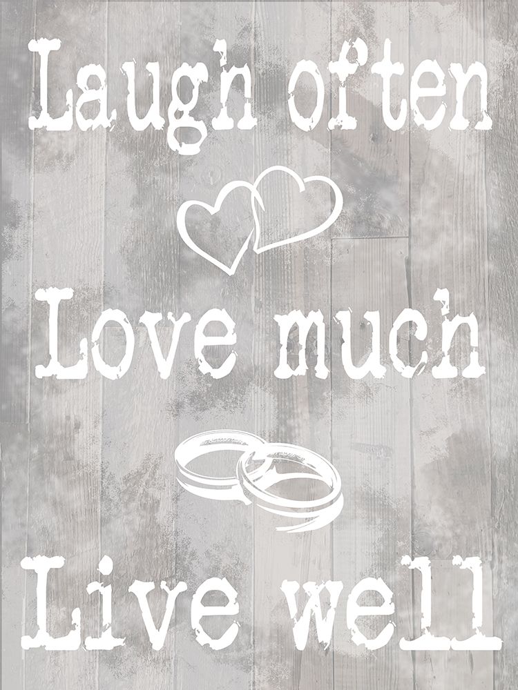 Laugh Love Live art print by Marcus Prime for $57.95 CAD