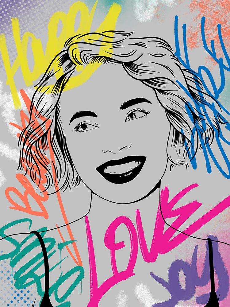 Graffiti Girl 1 art print by Marcus Prime for $57.95 CAD
