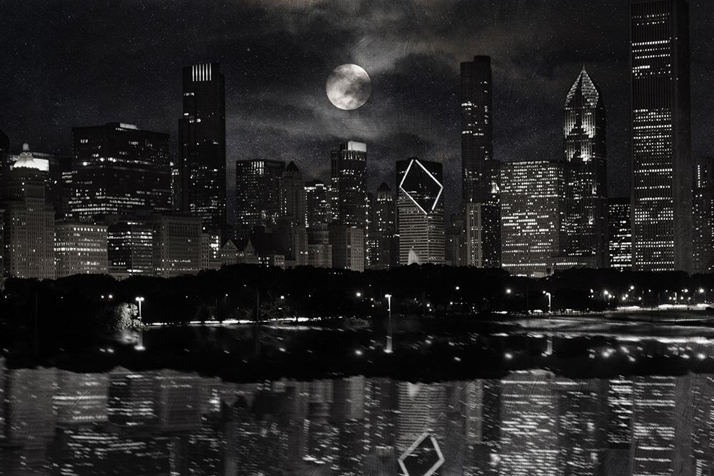 Full Moon Chicago art print by Marcus Prime for $57.95 CAD