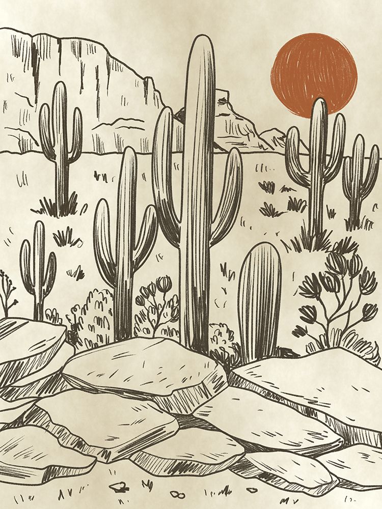 Desert Landscape art print by Marcus Prime for $57.95 CAD