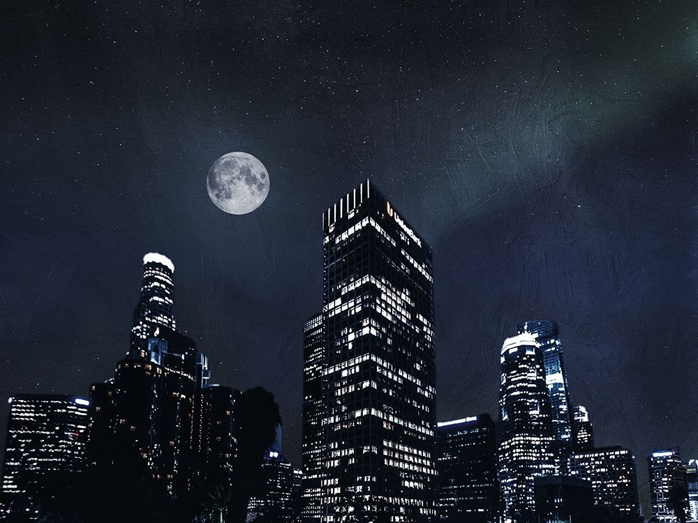 Moon Embraced Los Angeles art print by Marcus Prime for $57.95 CAD