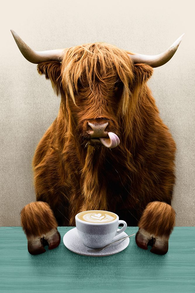 Coffee Cattle art print by Marcus Prime for $57.95 CAD