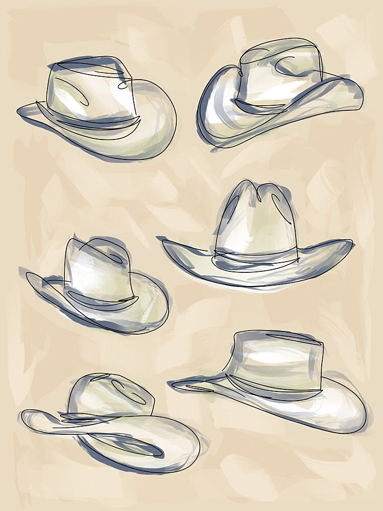 Cowboy Hats art print by Marcus Prime for $57.95 CAD