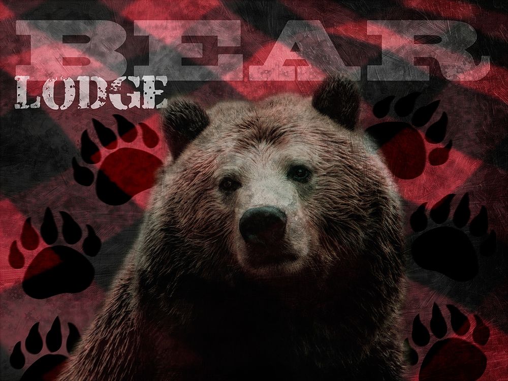 Flannel Bear Lodge 1 art print by Marcus Prime for $57.95 CAD