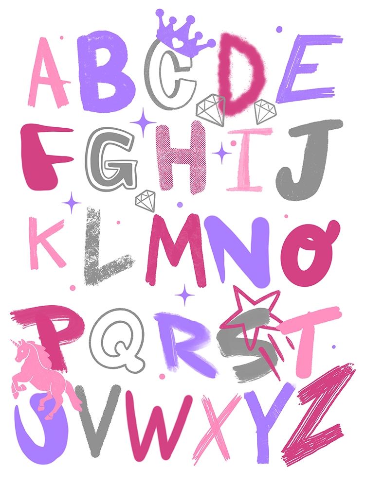 Princess Alphabet 1 art print by Marcus Prime for $57.95 CAD