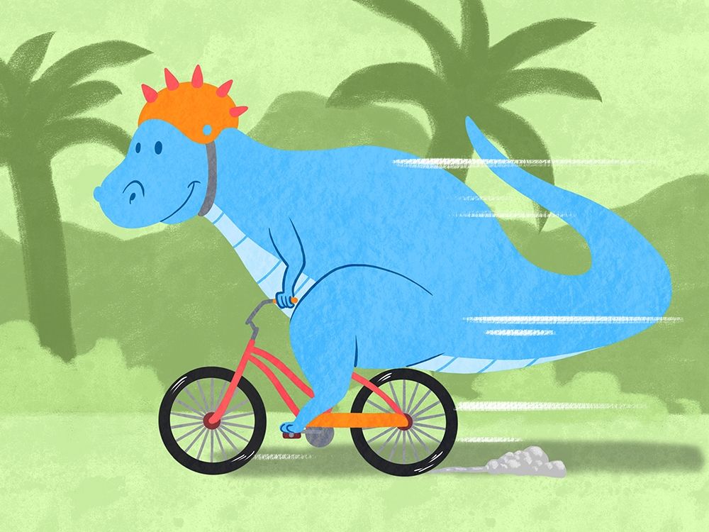 Riding Dino 1 art print by Marcus Prime for $57.95 CAD