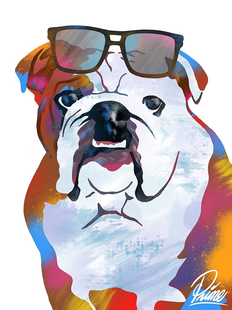 Flashy Bulldog 1 art print by Marcus Prime for $57.95 CAD