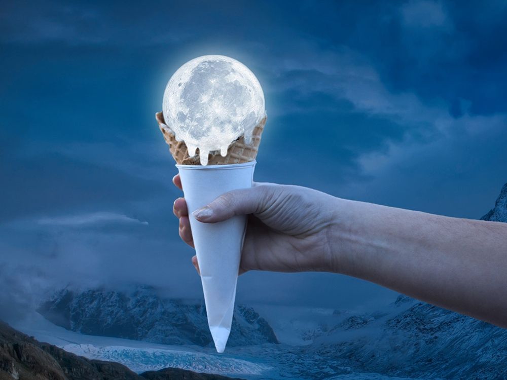 Dripping Moon 1 art print by Marcus Prime for $57.95 CAD