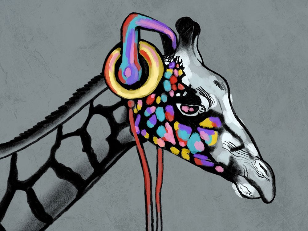 Boomin Giraffe art print by Marcus Prime for $57.95 CAD