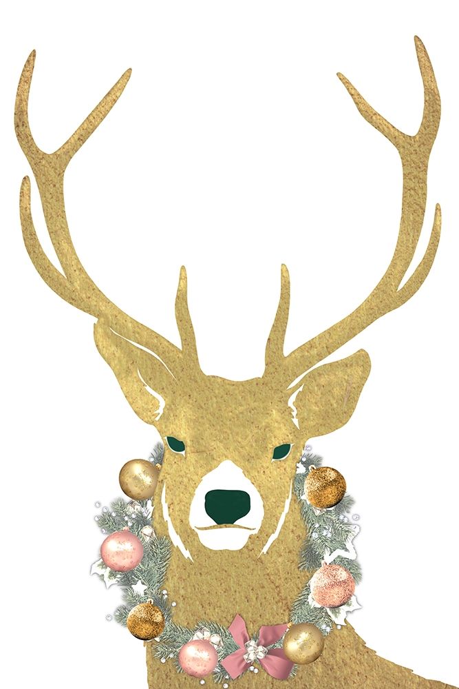 Festive Stag art print by Marcus Prime for $57.95 CAD