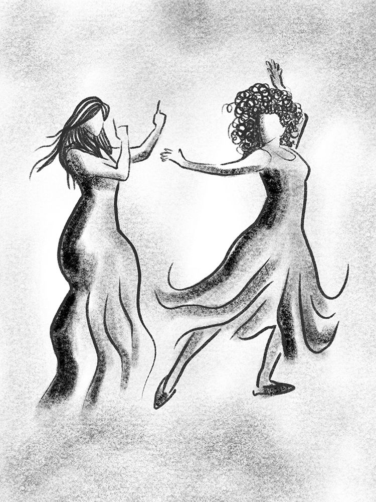 Dancing Friends 3 art print by Marcus Prime for $57.95 CAD