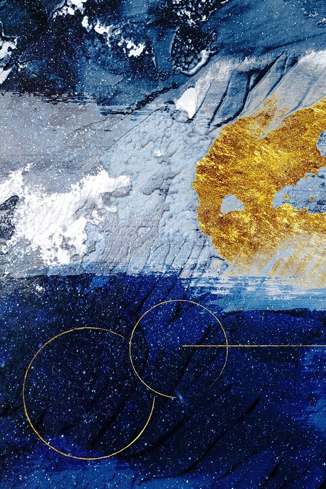 Indigo Gold Storm 1 art print by Marcus Prime for $57.95 CAD