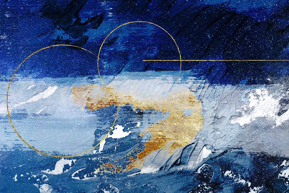 Indigo Gold Storm 2 art print by Marcus Prime for $57.95 CAD