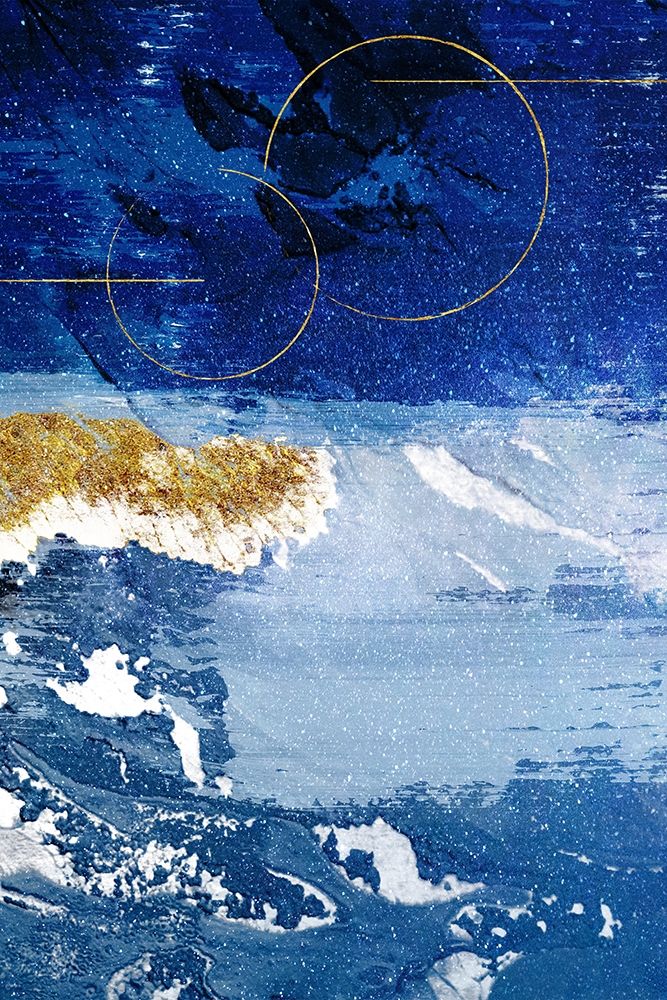 Indigo Gold Storm 3 art print by Marcus Prime for $57.95 CAD