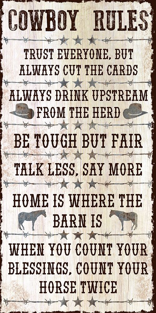 Tough Cowboy Rules art print by Marcus Prime for $57.95 CAD