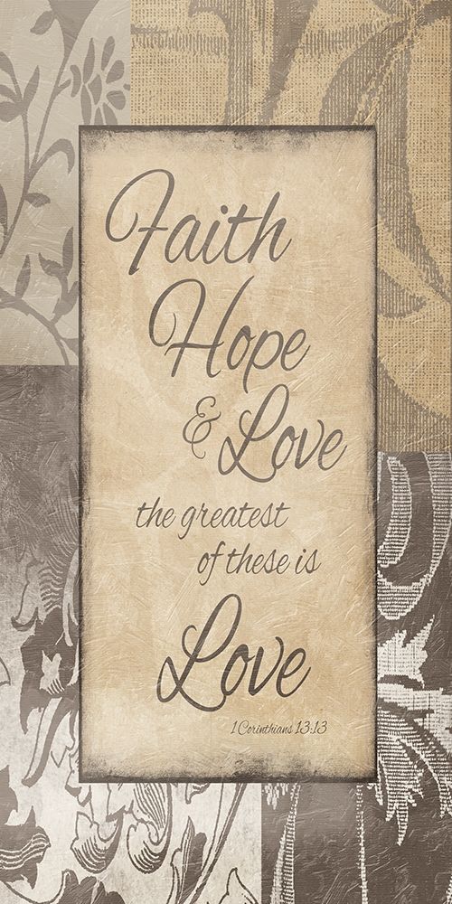 Faith Hope Love art print by Marcus Prime for $57.95 CAD