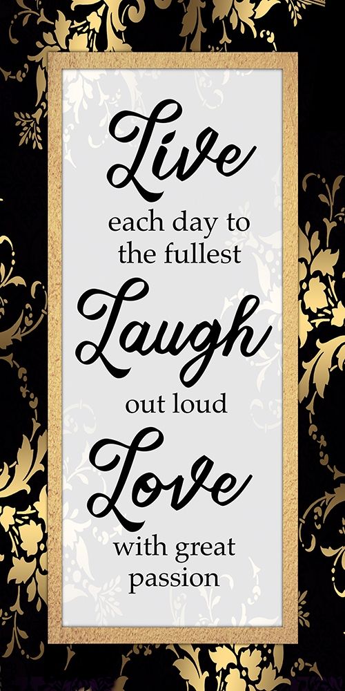 Golden Live Laugh Love art print by Marcus Prime for $57.95 CAD