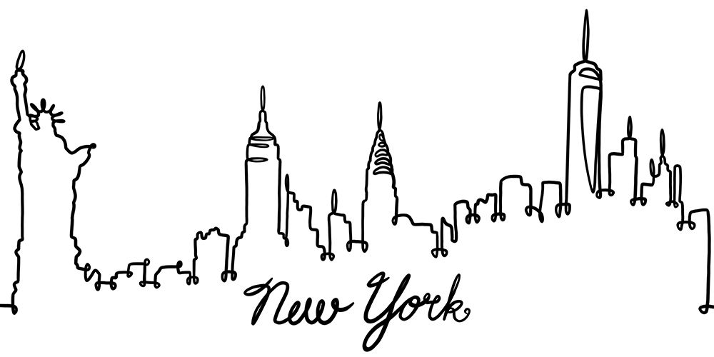 Squiggly New York art print by Marcus Prime for $57.95 CAD