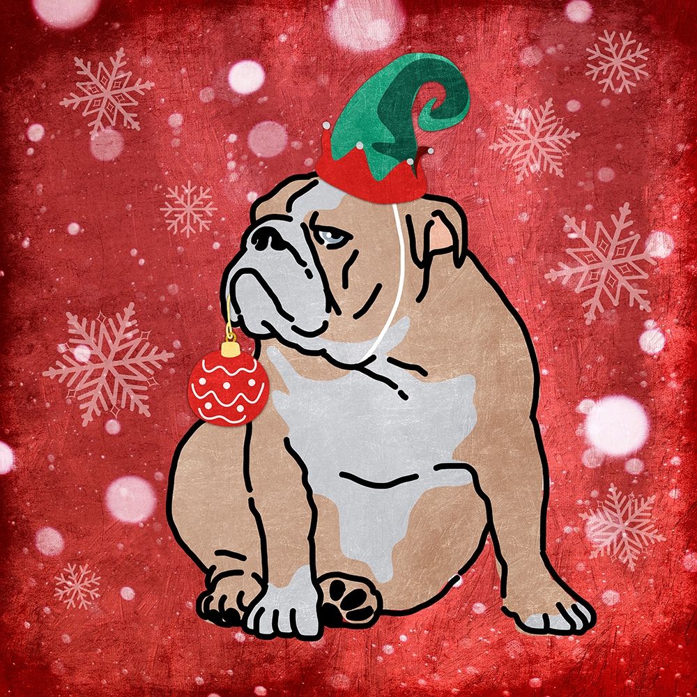 Merry Bulldog art print by Marcus Prime for $57.95 CAD