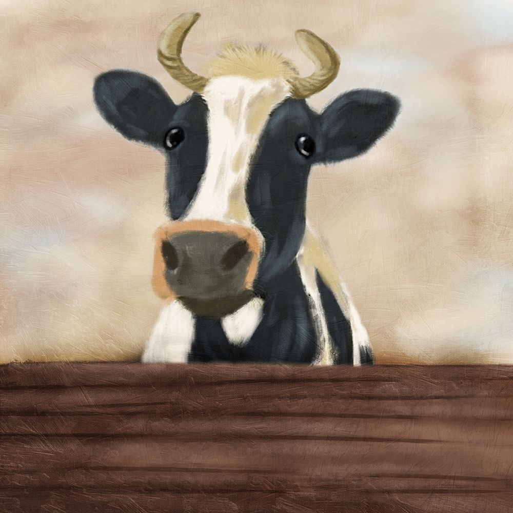 Lonely Cow art print by Marcus Prime for $57.95 CAD