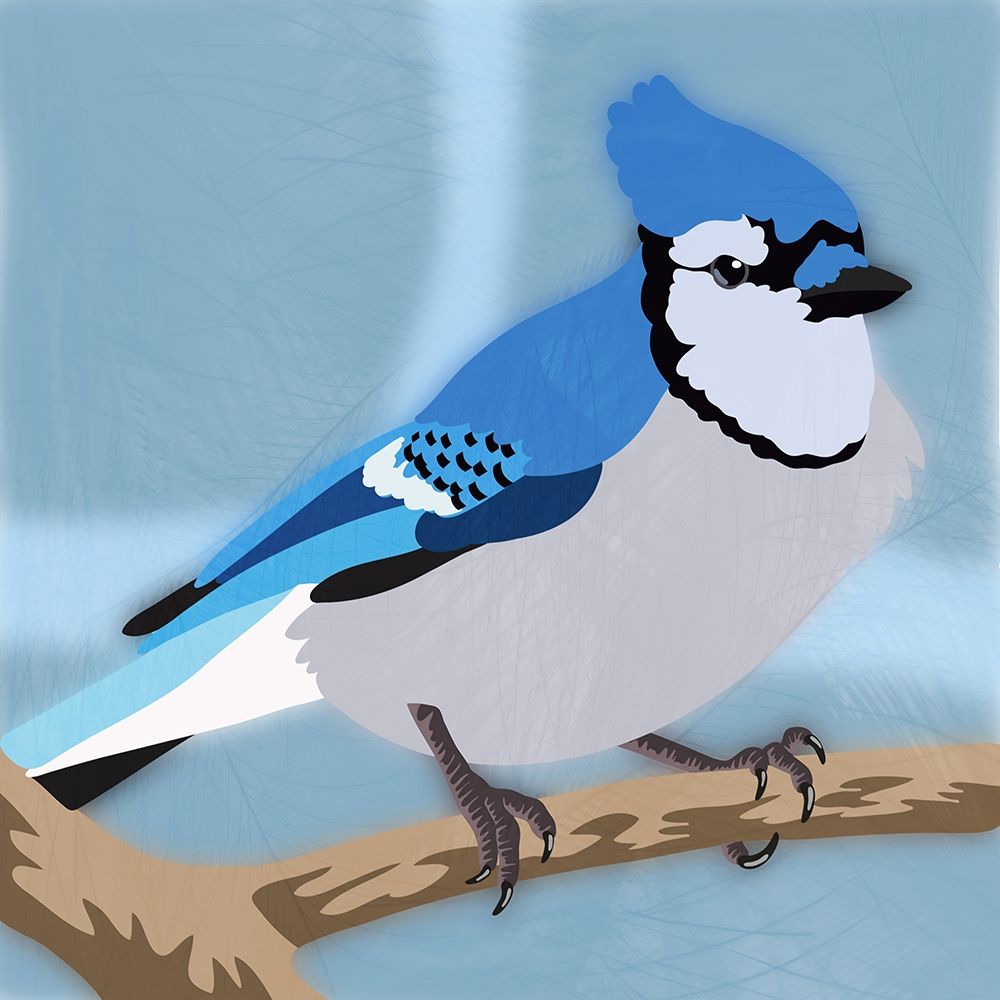 Majestic Blue Jay art print by Marcus Prime for $57.95 CAD