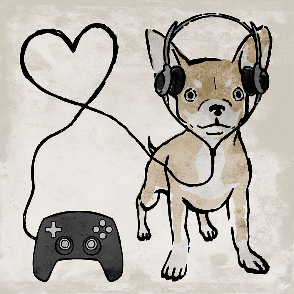 Gaming Chihuahua art print by Marcus Prime for $57.95 CAD