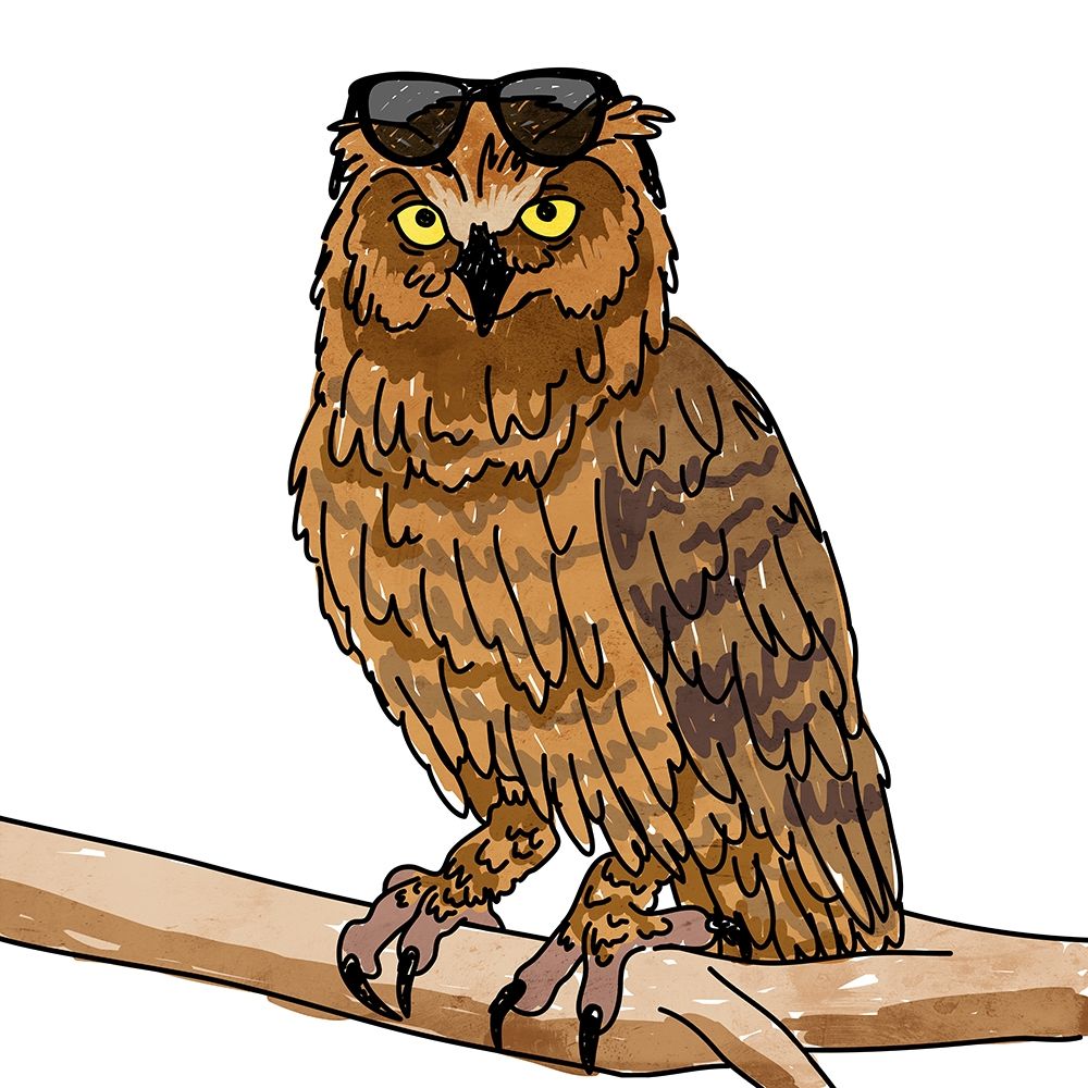Cool Owl art print by Marcus Prime for $57.95 CAD