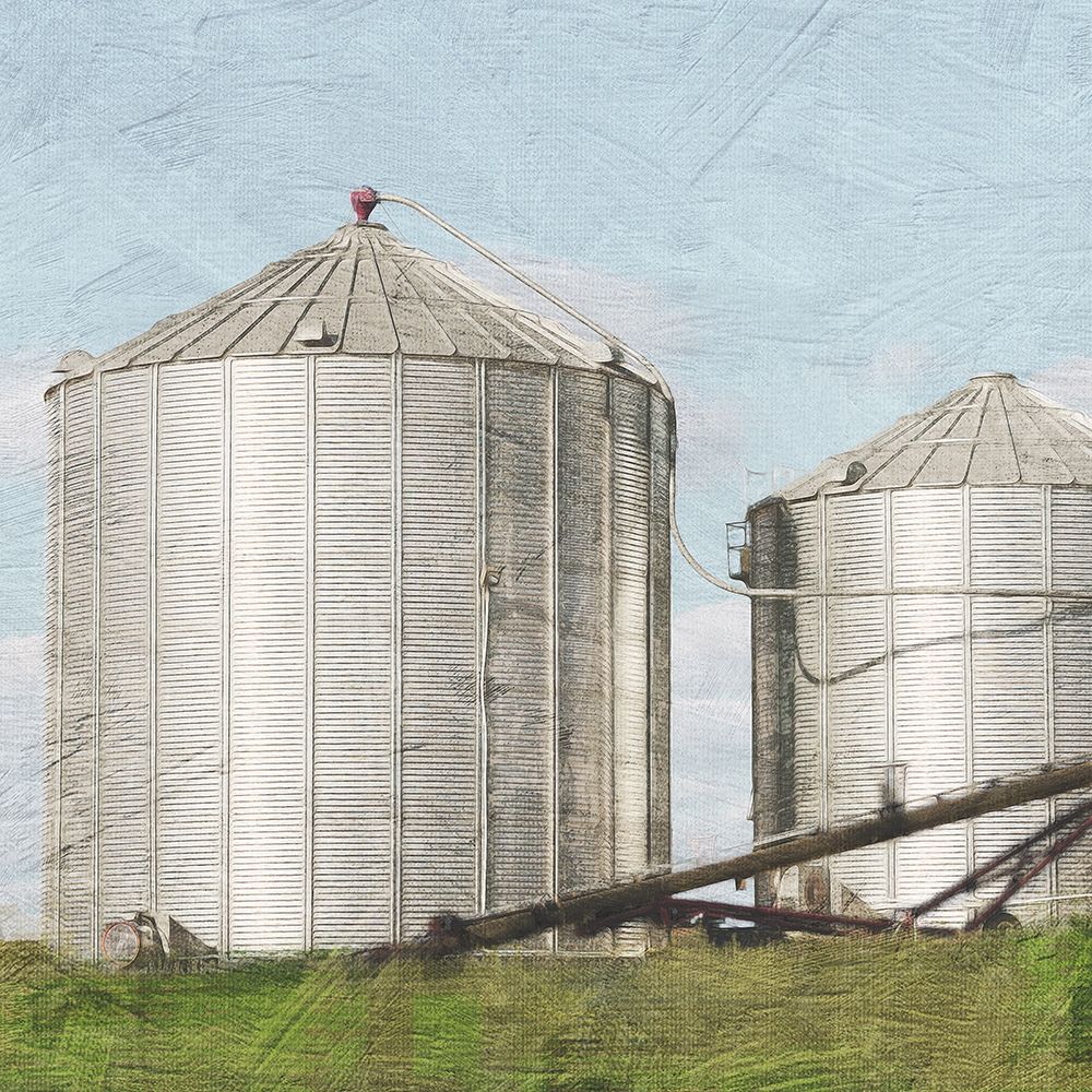 Twin Silos art print by Marcus Prime for $57.95 CAD