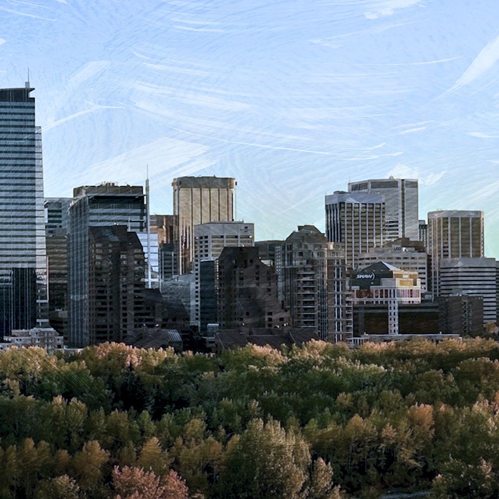 Skyline Exit 3 art print by Marcus Prime for $57.95 CAD