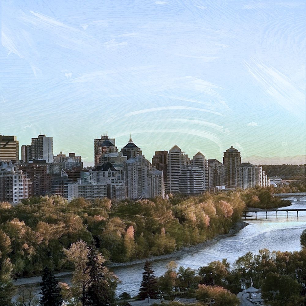 Skyline Exit 4 art print by Marcus Prime for $57.95 CAD