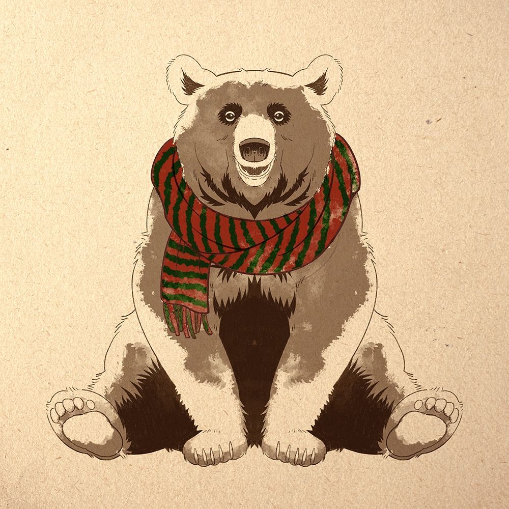 Festive Bear art print by Marcus Prime for $57.95 CAD