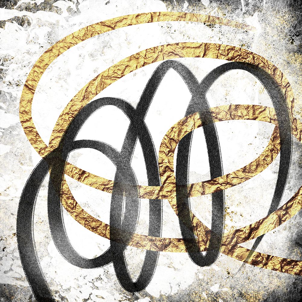 Gold And Black Scribble 2 art print by Marcus Prime for $57.95 CAD