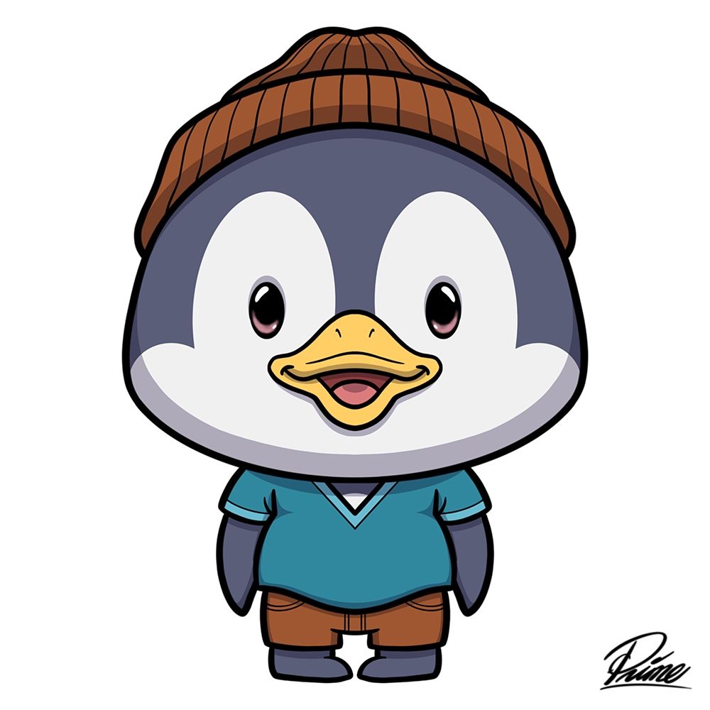 Pryce Penguin art print by Marcus Prime for $57.95 CAD