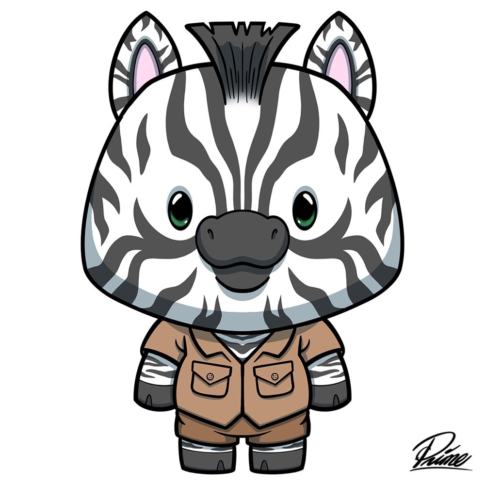 Zane Zebra art print by Marcus Prime for $57.95 CAD