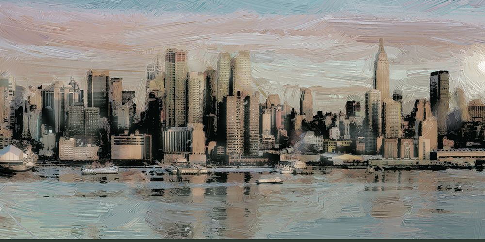 Manhattan Sunrise art print by Savannah Miller for $57.95 CAD