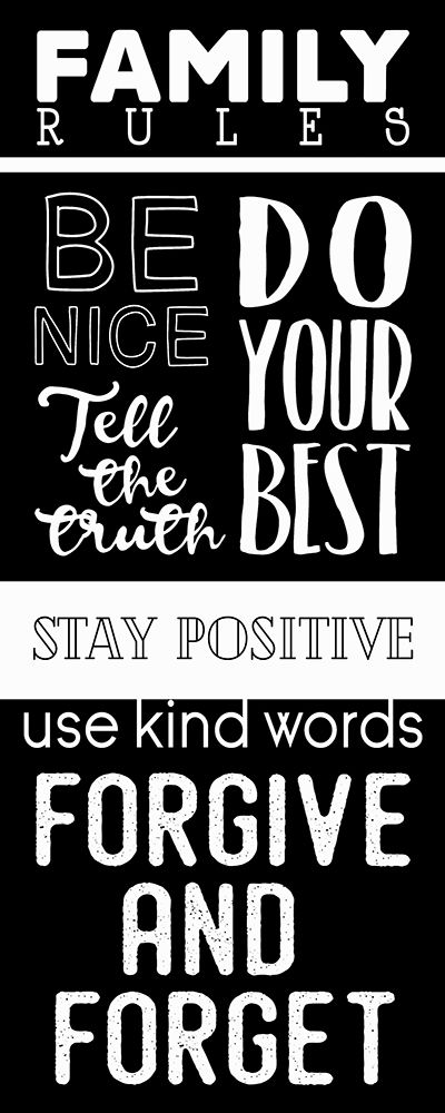 Family Rules art print by Milli Villa for $57.95 CAD
