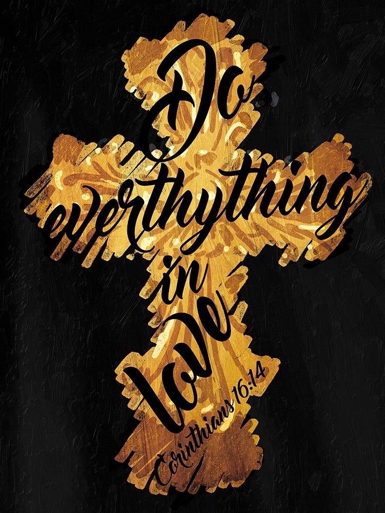 Gold Cross Black Mate art print by Milli Villa for $57.95 CAD